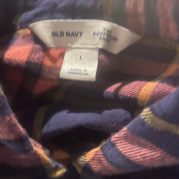 Old Navy size  large women’s Flannel the Boyfriend Shirt measurements in pics - Picture 8 of 8